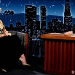 Hannah Waddingham Instagram - Had the best time @jimmykimmellive Real pinch me moment. Thanks for the cheeky biscuits! #jimmykimmel 11.35pm PST Jimmy Kimmel Live Studio