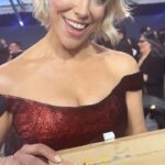 Hannah Waddingham Instagram - The cutest moment at the #SAGAwards goes to: Hannah Waddingham. The actor completed her ensemble with a cardboard purse made by her 9-year-old daughter. See all the red carpet moments you may have missed at the link in bio. 📷 : @jessicaradloff14