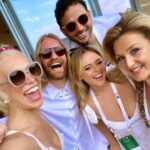 Hannah Waddingham Instagram - Amazing day of tennis on Centre Court with this gorgeous bunch of nut bags. What a beautiful way to spend a summer’s rainy day (!) than at none other than @wimbledon !! 🥰❤️❤️🍓🍓🎾🎾 Thanks so much @vodafone : My love & thanks to @jamesyardley @ollielast and My special thanks to the exquisite work of @eliesaabworld @manoloblahnik @louboutinworld @lymalife and @shanecooperclinic for giving this tired,too many flights face a non-invasive boost of energy!! Xx Wimbledon