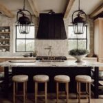 Heather Rae El Moussa Instagram - In my home design era 🤍 Swipe for a few of my most recent design saves that I may or may not have used as inspo for the homes in The Flipping El Moussas season 2 (you’ll have to see for yourself 👀🤫 Obsessing over earth tones, blue cabinets, gold appliances, and stone backsplashes… Which one is your favorite: 1, 2, 3, or 4??