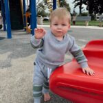 Heather Rae El Moussa Instagram - The boys in their element 🥹 These are the natural, candid moments that are special to us... Lots of time spent at the beach, on walks, lounging on our couch, playing at the park, sibling quality time… It’s been a BUSY few weeks but these are the moments that matter the most. 🤍