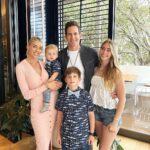 Heather Rae El Moussa Instagram - Happy Easter from the El Moussas 🤍🐰🐣it was pure CHAOS getting out the door to brunch with the family but we made it!! Then heading to to our desert house for a few days for a little chill time. Sending love to all of you!