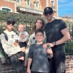 Heather Rae El Moussa Instagram - When the 5 of us try and take a photo together, you already know it’s going to be chaos 🙈 Sun in our eyes, bad lighting, kids getting antsy… the struggle is real 🤪 But we had so much fun celebrating Tristan’s 1st birthday at Disneyland!! It was so fun being there as a family and seeing Tristan’s face light up at all the rides was the cutest thing 🥹 Happiest place on earth for good reason 🤍🤍