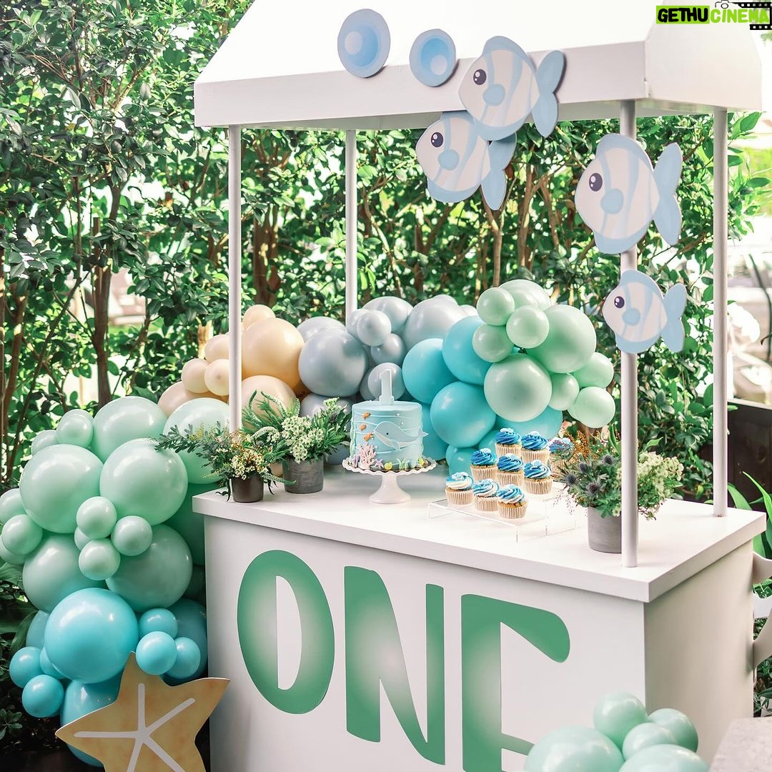Heather Rae El Moussa Instagram - Tristan’s ONEder the sea 🌊 🐠🦈 🐳 birthday party was perfect in every way. Our hearts are so full. 🥹☺️ Wanted to do a little roundup of some of our favorite moments from his party but also ICYMI- we originally had planned on throwing a bigger birthday for him & it got completely out of control and we ended up deciding to pivot and do a very intimate party at our own house. We really wanted to soak in every moment & not feel overwhelmed and it was extra special to just be surrounded by our family and a few friends to celebrate our sweet little love. Newport Beach, California