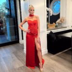 Heather Rae El Moussa Instagram – Lady in red ❤️🔥 Loved having a night out & loved that it was to support an incredible cause that’s so close to my heart. Babies and children are innocent and pure. They all deserve a chance to thrive. We have to be their strength. Last night’s Baby2Baby gala was my first gala I’ve been to since having Tristan and I truly felt more beautiful and confident than ever 🤍 Los Angeles, California