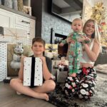 Heather Rae El Moussa Instagram - Merry Christmas from the El Moussa family ❤️ There’s nothing better than waking up on Christmas morning, looking around and feeling like you already have everything you could want. Family is truly everything - We hope you all get to slow down a little today to be with your loved ones! It’s Tristan’s first Christmas so we’ll definitely be soaking every moment in with our crazy little monsters 🥰