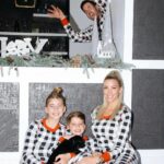 Heather Rae El Moussa Instagram - It’s officially the week before Christmas !! 🤍 Can’t believe this is our 5th year of doing our matchy jammie tradition and the first year Tristan’s in the photo 🥹 Swipe through for some memories and some holiday spirit 🥰