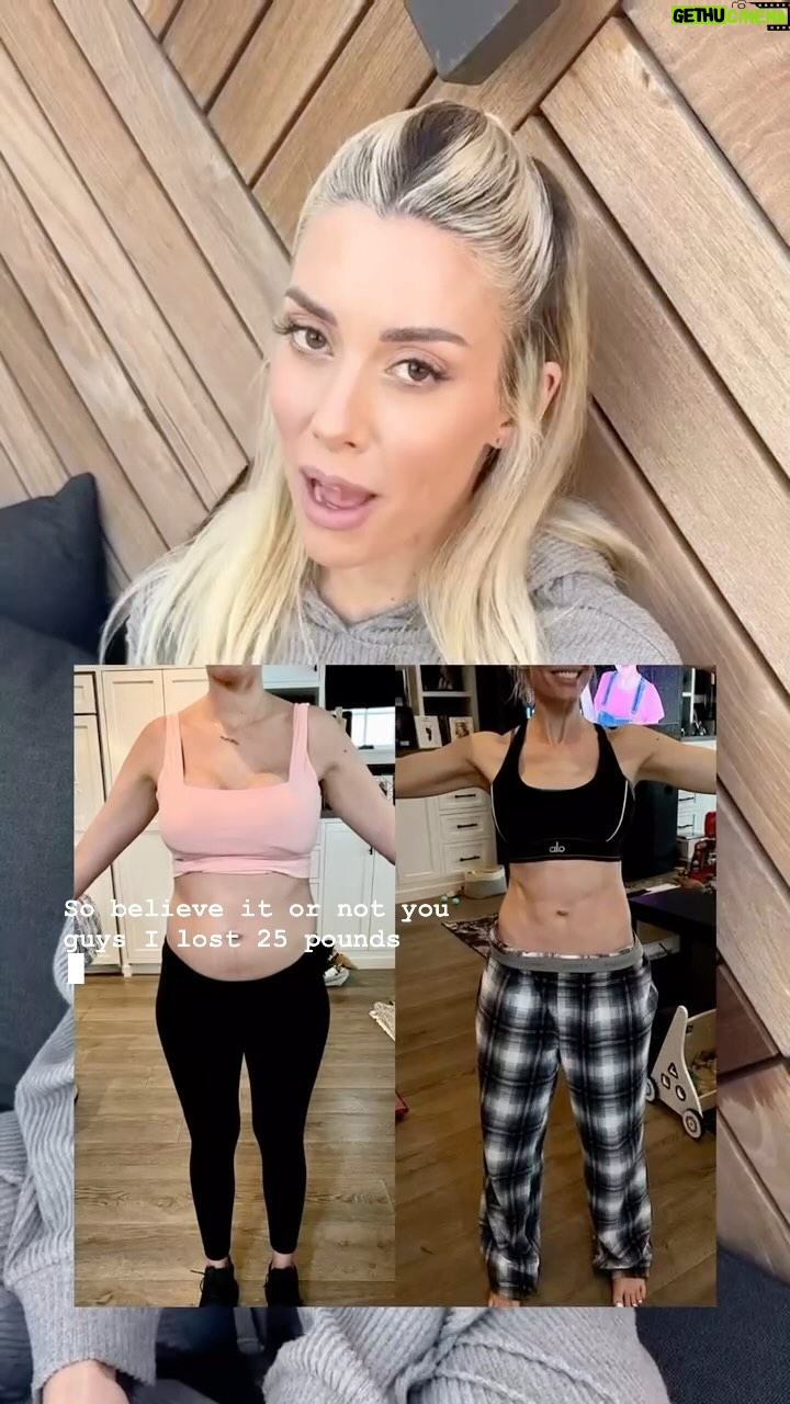 Heather Rae El Moussa Instagram - Let’s talk about my postpartum body…. My postpartum workout journey definitely wasn’t “easy” and didn’t go as expected (I thought I was going to bounce back within 9 weeks!! HUGE LOL) but the reality of being a mom to a newborn, breastfeeding, 2 kids, balancing my hormones, my work, my marriage and my life set in 😆 For me, I didn’t want to leave the house and leave Tristan to workout so I knew I needed to change the way I worked out and what fit for my “new” life. It was hard guys, I felt weak, old & not super motivated. I had never been someone who lifted weights or did at-home workouts until I met @paulinastein. It was a complete change for me but I lost 25 pounds, leaned out & got my strength back while working out with Paulina. & it’s something I want to share because she makes it SO accessible and affordable for people everywhere to do, too — plus I just love her :) Paulina has so many different accessible programs and she also has an app that has at-home workouts. 🤍 here is the tag if you want to check it out: @paulinafitnessstudio If you have ANY questions for me or her, write them below and we will answer as many as possible. Xx 😚