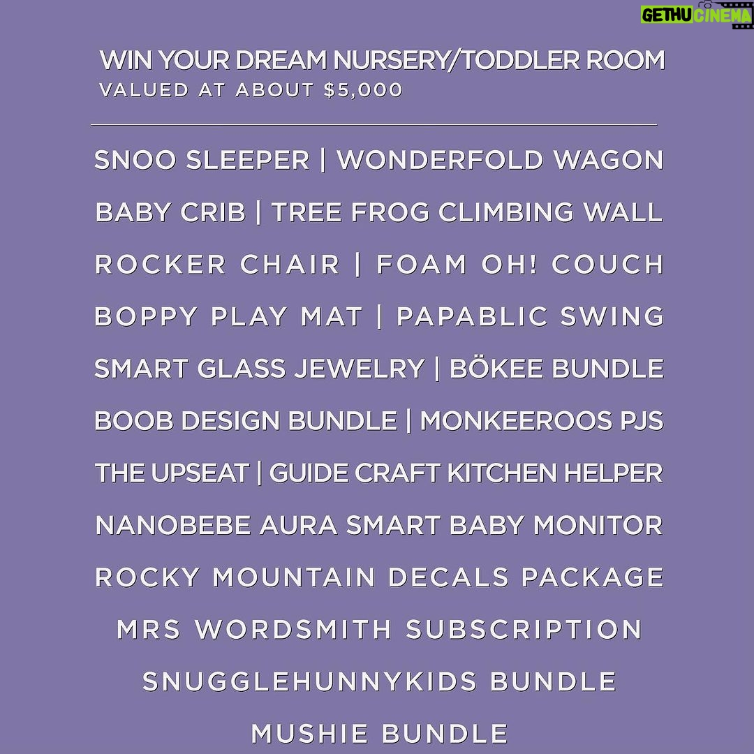 Heather Rae El Moussa Instagram - HEY FRIENDS!! I have teamed with @savvygiveaways to give away this dream Nursery/Playroom valued at about $5,000! Literally, you get everything in this photo — swipe left for a full list of prizes! (Colors available for a boys or girls room) It’s super easy to enter: 1️⃣ Like this photo & comment your favorite childhood movie growing up! 2️⃣ Head over to @savvygiveaways page to FOLLOW the 45 accounts they are following & tag friends on that post on their page. ✳️ 𝗙𝗢𝗥 𝟱 𝗕𝗢𝗡𝗨𝗦 𝗘𝗡𝗧𝗥𝗜𝗘𝗦 ➡️ RESHARE the giveaway graphic image posted on @savvygiveaways page to your stories and DM them a screenshot 🙌🙌 ✳️ 𝗙𝗢𝗥 𝗔𝗡𝗢𝗧𝗛𝗘𝗥 𝟱 𝗕𝗢𝗡𝗨𝗦 𝗘𝗡𝗧𝗥𝗜𝗘𝗦 ➡️ Head over to the link in @savvygiveaways bio to enter your email address! THAT’S IT! Seriously, it takes 15 seconds to enter! And you can win EVERYTHING pictured above 💗 This giveaway is opened internationally. Accounts on private and public are eligible to enter. Brands - to join future giveaways send a DM to @savvygiveaways 💞 Disclaimer: Per Instagram’s rules. This giveaway is in no way sponsored, administered or associated with Instagram. No purchase necessary, void where prohibited. By entering, entrant confirms they are 18 years of age or older, and agrees to the Terms and Conditions and Privacy Policy set by Savvy Giveaways (link here https://savvygiveaway.com/privacy-policy/). Release Instagram of responsibility and agree to Instagram’s terms of use.