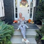 Heather Rae El Moussa Instagram – Our pumpkin 🥹🧸🤍 It’s Tristan Jay’s first Halloween 🎃 Any guesses what we are going to be? Newport Beach, California