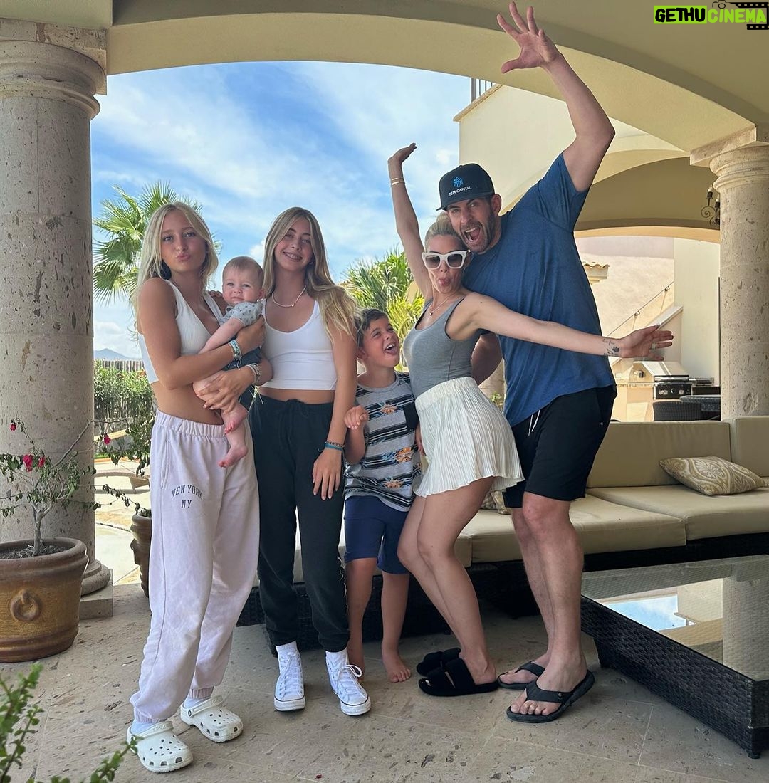 Heather Rae El Moussa Instagram - Never a dull moment 🤪 with family AKA the Griswold’s. We went to Cabo last year to this exact spot - @theheatherraeelmoussa was pregnant with Tristan so she stayed back, so this year we had to do it all over again! Taking meaningful trips like these, waking up with all of the kids smiling ear to ear (even Tristan:)), and spending QT with our families is the best feeling in the world. Making summer memories with the whole family & some close friends, swipe to see a few that we captured ❤️