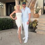 Heather Rae El Moussa Instagram - Mom & dad snuck away for date night in Cabo 🤍🤍 4 years later and date night is still our favorite - even on vacation with our whole family we do our best to make the time to just be with each other with no chaos but around our family there is always chaos. 🤪 we’re best friends so it’s something we’ve always loved 🫶🏻 it’s been harder these days with an infant. Anyone else prioritize date nights with their person and if you do, what’s your favorite date night of all time?! If you know me, I love love so I want to hear it all 🥰 Cabo San Lucas, Mexico