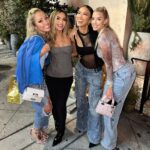Heather Rae El Moussa Instagram - Bestie gang’s all “here”❤️‍🔥… kind of 😂 Los Angeles, California