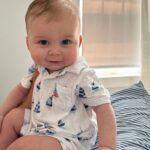 Heather Rae El Moussa Instagram - Our little, sweet bear, every day he wakes up he is growing and changing ❤️ His joy and happiness and excitement for life brings us so much happiness. Sharing for daily dose of cuteness 🧸🥰🤍👼🏻