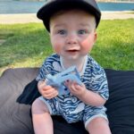 Heather Rae El Moussa Instagram - Our little, sweet bear, every day he wakes up he is growing and changing ❤️ His joy and happiness and excitement for life brings us so much happiness. Sharing for daily dose of cuteness 🧸🥰🤍👼🏻