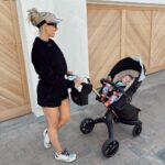 Heather Rae El Moussa Instagram - Embracing my most natural self while always working on improving 🤍 Mom life has been a lot about getting “me time” in where I can- workouts that used to be in yoga studios or running on the streets of Newport are now in the middle of our living room, weights have been replaced with holding Tristan😂, and different pieces of furniture have become workout machines. My mindset is get it in when I can where I can and that’s been what’s working for me plus T loves our workouts, he giggles the entire time 🥹 Newport Beach, California