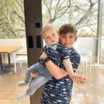 Heather Rae El Moussa Instagram - Happy Easter from the El Moussas 🤍🐰🐣it was pure CHAOS getting out the door to brunch with the family but we made it!! Then heading to to our desert house for a few days for a little chill time. Sending love to all of you!
