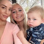 Heather Rae El Moussa Instagram - Happy Easter from the El Moussas 🤍🐰🐣it was pure CHAOS getting out the door to brunch with the family but we made it!! Then heading to to our desert house for a few days for a little chill time. Sending love to all of you!