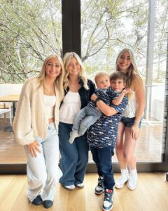 Heather Rae El Moussa Instagram - Happy Easter from the El Moussas 🤍🐰🐣it was pure CHAOS getting out the door to brunch with the family but we made it!! Then heading to to our desert house for a few days for a little chill time. Sending love to all of you!