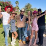 Heather Rae El Moussa Instagram - #tbt to a wild Wild West weekend at Stagecoach. Do you think I should bring back my cowgirl era? 🤠🩷✨ Stagecoach Festival