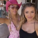 Heather Rae El Moussa Instagram - #tbt to a wild Wild West weekend at Stagecoach. Do you think I should bring back my cowgirl era? 🤠🩷✨ Stagecoach Festival