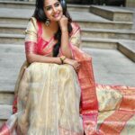 Himaja Instagram – ❤️
Beautiful Saree Designed By @kushalethnix
Beautiful Jewellery By @akshayjewels9 #sareelove