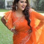 Himaja Instagram - 🧡 Saree Designed by @khwab.bykhushi