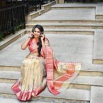 Himaja Instagram – ❤️
Beautiful Saree Designed By @kushalethnix
Beautiful Jewellery By @akshayjewels9 #sareelove
