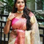 Himaja Instagram – ❤️
Beautiful Saree Designed By @kushalethnix
Beautiful Jewellery By @akshayjewels9 #sareelove