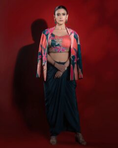 Hrishitaa Bhatt Instagram - Serving looks that could kill 💋 . . . Styled by - @stylebyriyajn Assisted by- @moreprachi__ Outfit- @sshilpasamriya Earrings - @jaiminisjewelleryofficial × @braanding_b MUA- @manish_kerekar Hair by - @bollywoodhairartist Clicked by - @anirudh_ramteke @abhi_nair1997 Managed by - @moushumibanerji . . . #hrishitaabhatt #bollywoodactress #mumbaiinfluencer #mumbaiinstagrammers #mumbaidaily #mumbaigram #mumbaifashion  #bollywoodfashion #bollywoodstyle #indianactress #outfitinspiration #lookoftheday #outfitoftheday #ootd