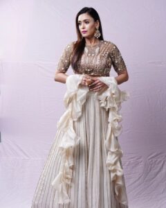 Hrishitaa Bhatt Instagram - Simplicity is the ultimate sophistication. . . . . Styled by - @stylebyriyajn Assisted by- @moreprachi__ Outfit- @ellemorafashions Earrings - @itahdnura Ring - @jaiminisjewelleryofficial × @braanding_b MUA- @manish_kerekar Hair by - @bollywoodhairartist Clicked by - @anirudh_ramteke @abhi_nair1997 Managed by - @moushumibanerji . . . #hrishitaabhatt #bollywoodactress #mumbaiinfluencer #mumbaiinstagrammers #mumbaidaily #mumbaigram #mumbaifashion  #bollywoodfashion #bollywoodstyle #indianactress #outfitinspiration #lookoftheday #outfitoftheday #ootd