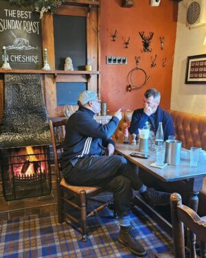Ian Wright Instagram - cheeky pub lunch after the show! Excuses from the rest of em @wearetheoverlap