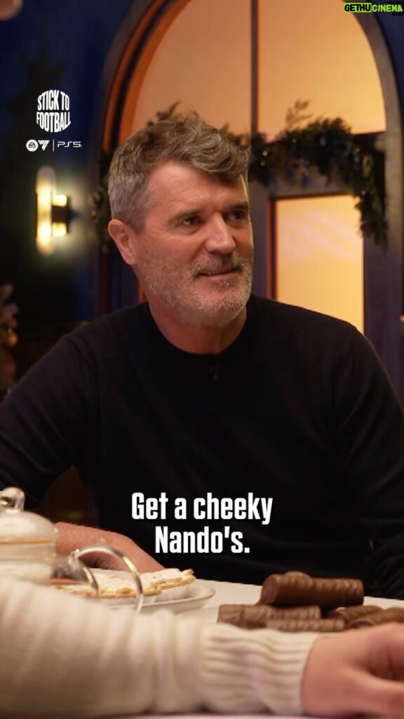 Ian Wright Instagram - Roy Keane loves a cheeky nando’s! 😂 Watch Stick to Football Euros 2024 draw special via the link in bio! 🔗 #ad