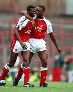 Ian Wright Instagram - 7 & 8. Two Brockley Boys. Miss our Sunday morning chats and then up to your in-laws for the best rice & peas. We love and miss you ❤️🥹 23 years without you. 

special thanks to @welloffside for these beautiful photos 🥹