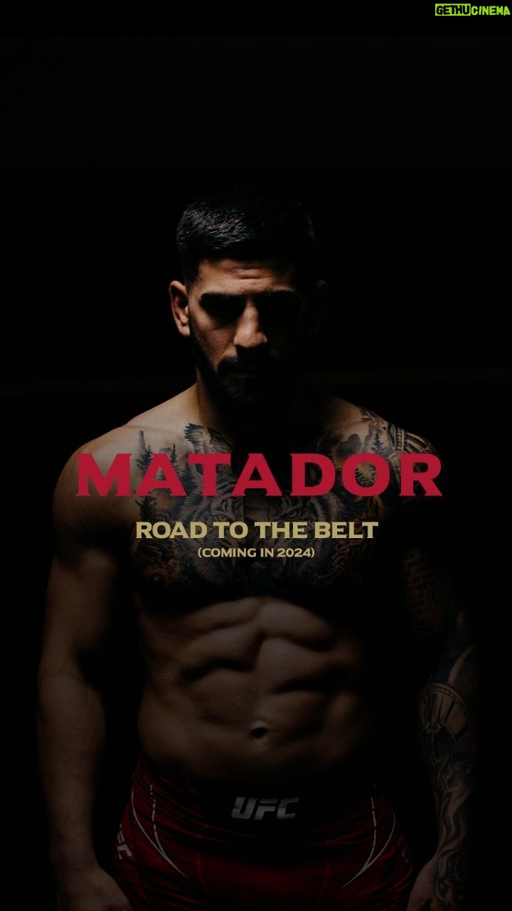 Ilia Topuria Instagram - #MATADOR · Road to the belt. Ilia Topuria · The Film. Coming in 2024. @srmonoprod #IliaTopuria #UFC Madrid, Spain