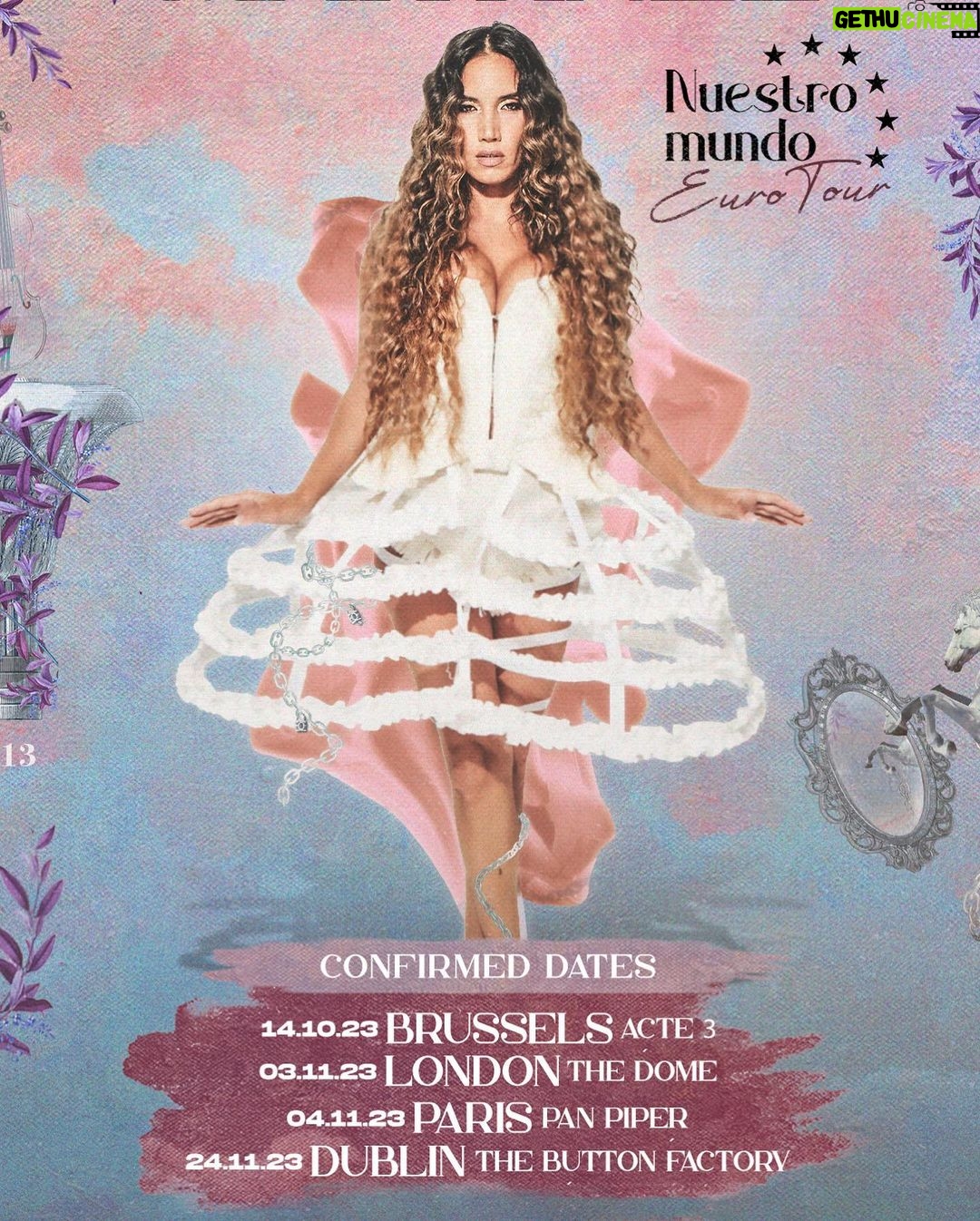 India Martínez Instagram - No imagináis la ilusión que me hace anunciar estas fechas para Europa!! Me siento como volviendo a empezar! 🥰🥰🙈🙌🏽 Desliza para ver las ciudades que visitaremos! Entradas en mi página web. #EurotourNuestroMundo @sonidoclandestinooficial @33producciones