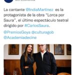 India Martínez Instagram - Y ahora… QUE COMIENCE LA FUNCIÓN !!! 🎭 ayy🙈🙈 deseadme suerte pa esta tarde en mi debut como actriz en el Teatro Infanta Isabel de Madrid!! Aquí estaremos hasta el 19 de Marzo para vosotros con #LorcaporSaura ❤️🙏🏽 Amigo, maestro, genio Don Carlos Saura va por ti! 🙌🏽 Fotos @luislabrado