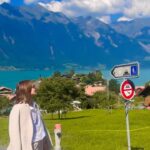 Isabel Oli Instagram - Livin’ my K-drama dreams 🤍✔️ 📷 @direkpratty #TravelWithThePratties #CrashLandingOnYou #CLOY #Iseltwald #Switzerland Iseltwald, Switzerland