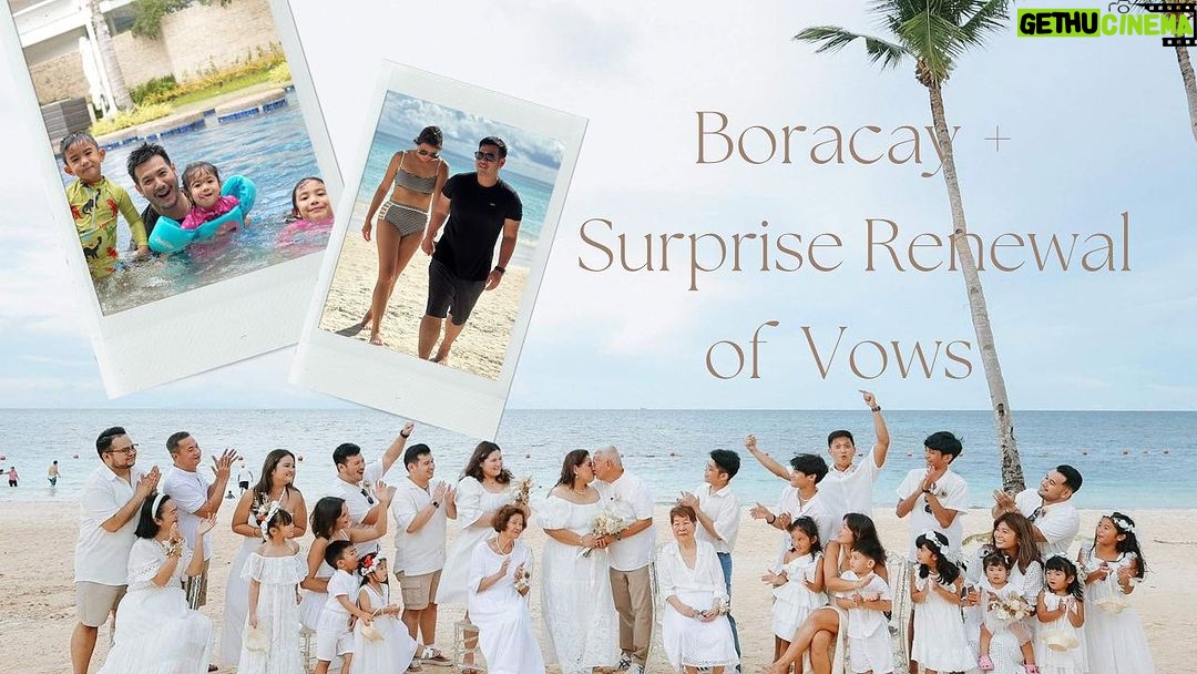 Isabel Oli Instagram - Our new beach vlog is up! Captured family's amazing trip plus we surprised my parents-in-law with a touching renewal of vows. I'd love for you to watch the vlog and experience the joy with us. Join us on our YouTube channel: Pratty TV🏝️☀️🍿 Venue: @savoyboracay Photo: @niceprintphoto Local Boracay Team Coordination: @ronaldsoncioevents Video: @therrproduction @lubimtafilms Florist: @das_creations_byswirly Hair and makeup: @metroglam_studio_boracay #PrattyTV #RenewalOfVows #Boracay