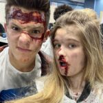 Isabella Tena Instagram - Amo mi trabajo!!🫶🏻 Un pequeño BTS de lo que se vivió. #elamorinvencible @elamorinvencible #fakeblood #fakesituation⚠️ Accident, Maryland
