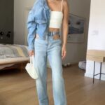 Jamie Chung Instagram – GRWM Saturday 

Jacket and jeans @madewell x @mollyddickson 
Shoes old  @gianvitorossi 
Sunglasses @banbeeyewear 
Top old @dissh 
Bag @
Floral dress @shoprhode x @target