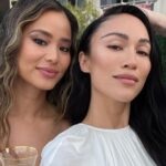Jamie Chung Instagram - I love my community. Thank you for hosting a beautiful gala @goldhouseco celebrating AAPI legends! Looking back at the epic weekend while my son sits on my head. Last slide shows it all. @moniquelhuillier dress @alybarrmakeup glam