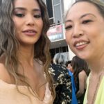 Jamie Chung Instagram - I love my community. Thank you for hosting a beautiful gala @goldhouseco celebrating AAPI legends! Looking back at the epic weekend while my son sits on my head. Last slide shows it all. @moniquelhuillier dress @alybarrmakeup glam