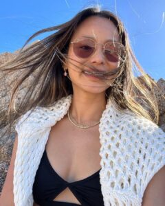Jamie Chung Instagram - #NutrafolPartner My hair has been through a lot. Styled and colored for work, teased and pulled back for workouts, and lately hidden under caps during bouts of stress and hair thinning while I went through massive life changes. I hid behind my hair, and kept it long most of my life because it symbolized femininity and 