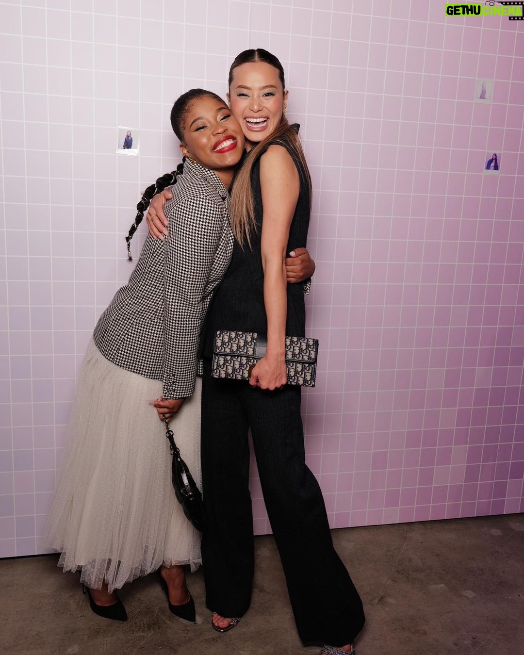 Jamie Chung Instagram - Ran into so many of my favorites at the LA Pop up. #DareinGrisDior #DareLaCollectionPrivee @Dior @DiorBeauty @ydderfc @saintasylum