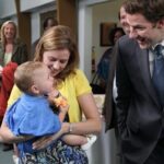 Jenna Fischer Instagram - Baby CeCe was played by twins Bailey and Sienna and we loved those gals to pieces. Today on Office Ladies we are breaking down Christening. If you are a fan of America’s Got Talent, you might enjoy learning that the performer Sethward made an appearance in Christening as one of the kids on the bus with Michael and Andy. This episode is full of amazing guest appearances including the always amazing Zoe Jarman and party pooper Sconesy Cider Noted Baptism Reception Critic. @angelakinsey also reads more from her journal this week. It’s not to be missed! @officeladiespod
