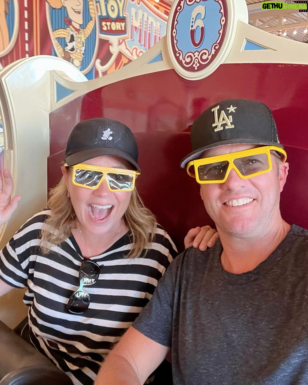Jenna Fischer Instagram - We took the kids but Mom and Dad had just as much fun! My favorite rides are Cars Radiator Springs Racers and Soarin’ in Disney California Adventure Park. Splash Mountain and Rise of the Resistance in Disneyland Park. (@angelakinsey I know how happy you are that I got a photo with Chewbacca.) Oh and both parks are decorated for Halloween right now. I love it! (I’m a nerd for Holiday decor 🎃) Head to my stories to see more of our day at @disneyland @disneyparks Disney Land/California Adventure Park/Downtown Disney.