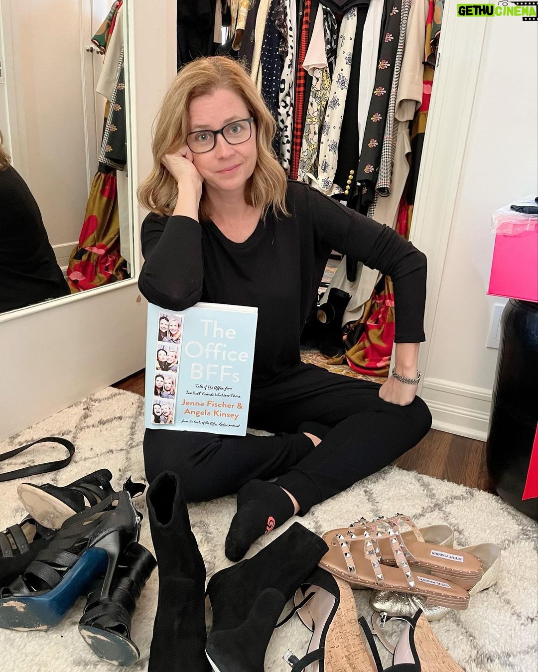 Jenna Fischer Instagram - #onedaymay Today’s prompt: “This month I will…” Release my book into the world! After nearly 4 years, the book I wrote with my best friend @angelakinsey about our best friendship and our time together on The Office is going out into the world May 17th. We are heading to New York for launch week. While I’m excited about the book coming out, I’ve been nervous about dressing myself for personal appearances. This does NOT come naturally to me. And, I sized up since the last time I did one of these and none of my stuff fits right! My wise pal @thelazygenius suggested that instead of thinking of how I wanted to look, think about how I want to feel during my launch week. I loved this! I decided I want to feel stylish, smart, confident, comfortable and fun. I’ve spent the last month carefully building a “Launch Week Closet” with the help of my friends @lindsayjprice and @laura.tremaine and now…I’m actually kind of excited! I’m picking my final outfits this week…I might need some help over in stories! What is this month about for you?
