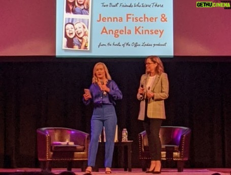Jenna Fischer Instagram - Thank you NYC for an amazing book launch week! @angelakinsey we did it! We launched our book and had a blast doing it. (Swipe to see proof that the fakey flower IS making a comeback! I’m going to get it going again I swear!!) And I loved seeing so many friends in NYC @sordociego @elliekemper @therealkateflannery 😘 I ❤️ NY! (Did you notice I wore my whitest sneakers to see the Office Musical?)