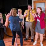 Jenna Fischer Instagram - We had a blast surprising the cast of @theofficemusical last night. I’ve wanted to see this show ever since I walked by their poster in 2018. They did not disappoint!! So fun and funny…the cast is incredible. Tons of details and inside jokes to celebrate the show…including a whole number dedicated to Dinner Party - yes! And, there is a Ryan/Kelly/Michael number that is not to be missed. Thank you for having us. What a great final stop on our book launch week in NYC. (We gave everyone in the cast and audience a signed copy of the book to celebrate!) Great show!!